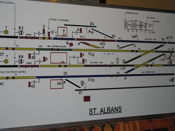 Track diagram with 44 lights